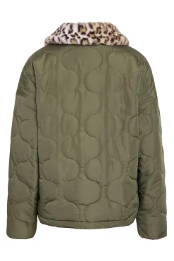 abrigo quilted animal print
