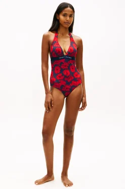 Ba&ntilde;ador halter estampado floral