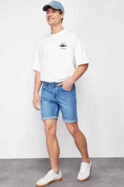 Bermudas vaqueras ajustadas