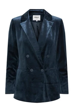 Blazer cruzada de terciopelo