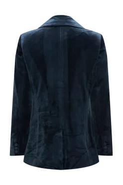 Blazer cruzada de terciopelo