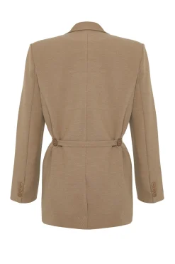 Blazer oversize anudada