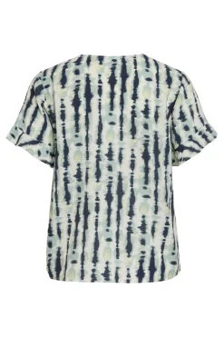 Blusa de manga volante con viscosa