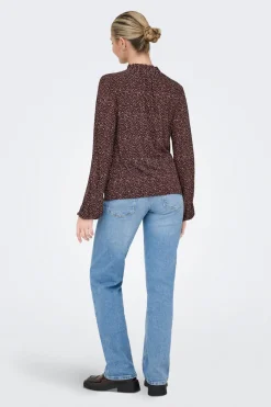 Blusa estampada manga larga
