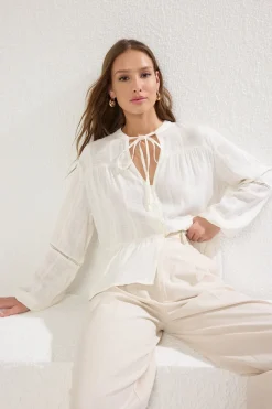 Blusa fluída botones