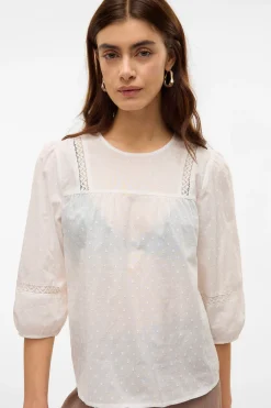 Blusa manga 3/4 de plumeti