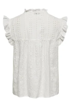 Blusa manga corta volantes