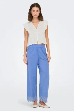 Blusa regular fit de lino