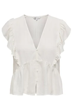 Blusa regular fit de lino