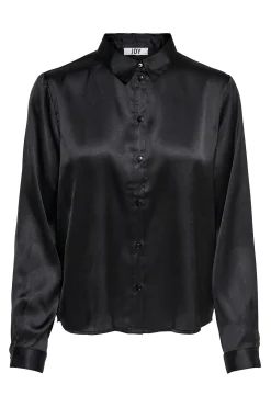 Blusa satinada manga larga
