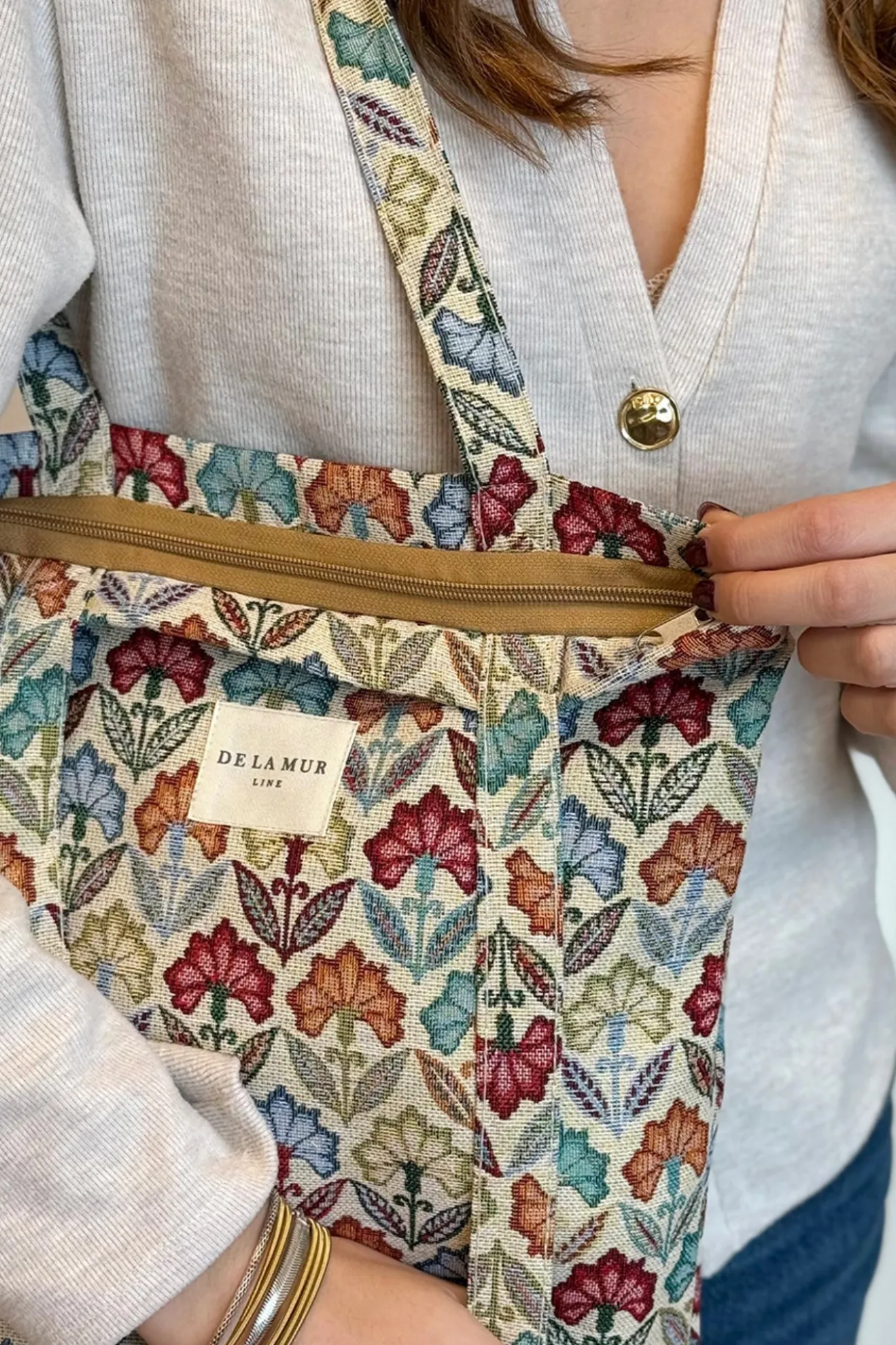Bolsa Pequeña Cremallera Flora