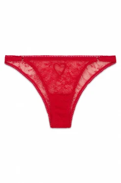 Braga brasile&ntilde;a tira encaje rojo