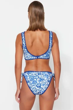 Braga de bikini brasile&ntilde;a damasco lazos