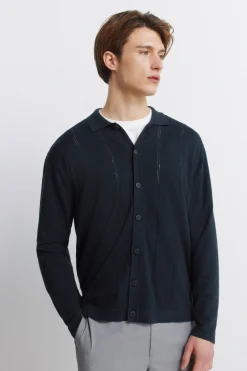 C&aacute;rdigan botones cuello polo