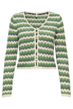 C&aacute;rdigan de crochet troquelado