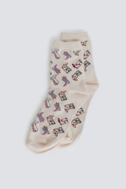 Calcetín largo botas cowboy