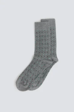 Calcetín largo microbordados