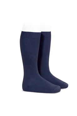 Calcetines altos b&aacute;sicos punto liso