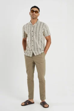 Camisa a rayas manga corta