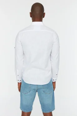 Camisa efecto lino