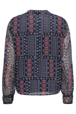 Camisa estampada con lurex