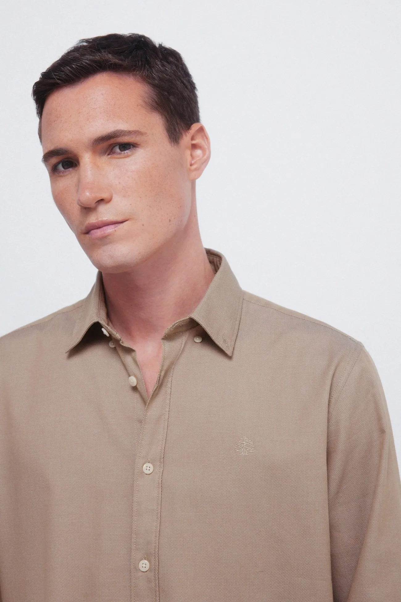 Camisa estructura bicolor