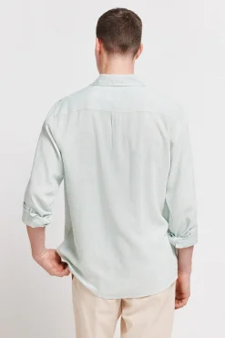 Camisa fil a fil lino viscosa