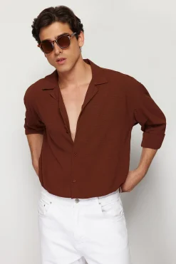 Camisa flu&iacute;da manga larga