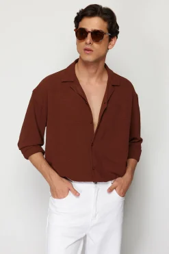 Camisa flu&iacute;da manga larga