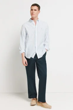 Camisa lino rayas