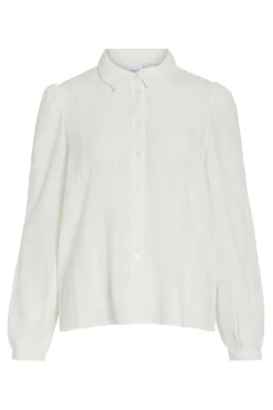 Camisa manga larga con bordado ingl&eacute;s
