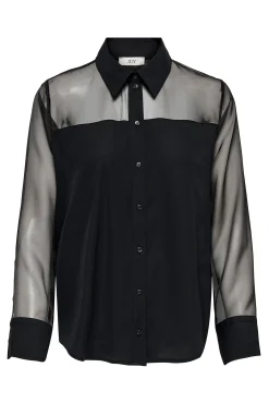 Camisa manga larga transparente