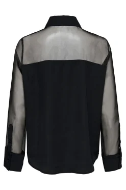 Camisa manga larga transparente
