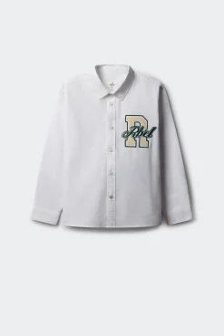 Camisa oxford patch ni&ntilde;o