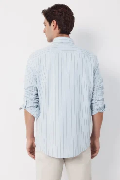 Camisa popel&iacute;n rayas
