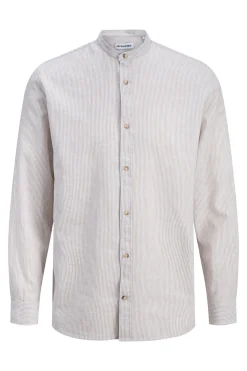 Camisa regular fit cuello mao