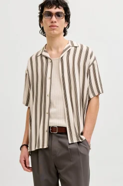 Camisa relaxed viscosa rayas