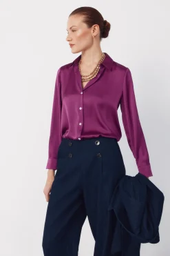 Camisa satinada
