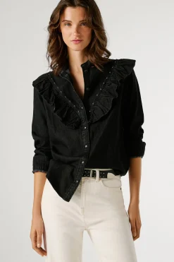 Camisa vaquera manga larga