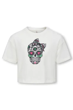 Camiseta cropped estampado frontal