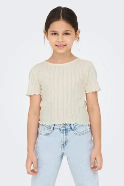 Camiseta cropped ni&ntilde;a