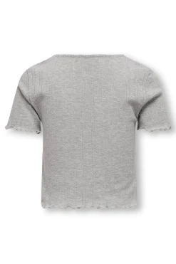 Camiseta cropped ni&ntilde;a