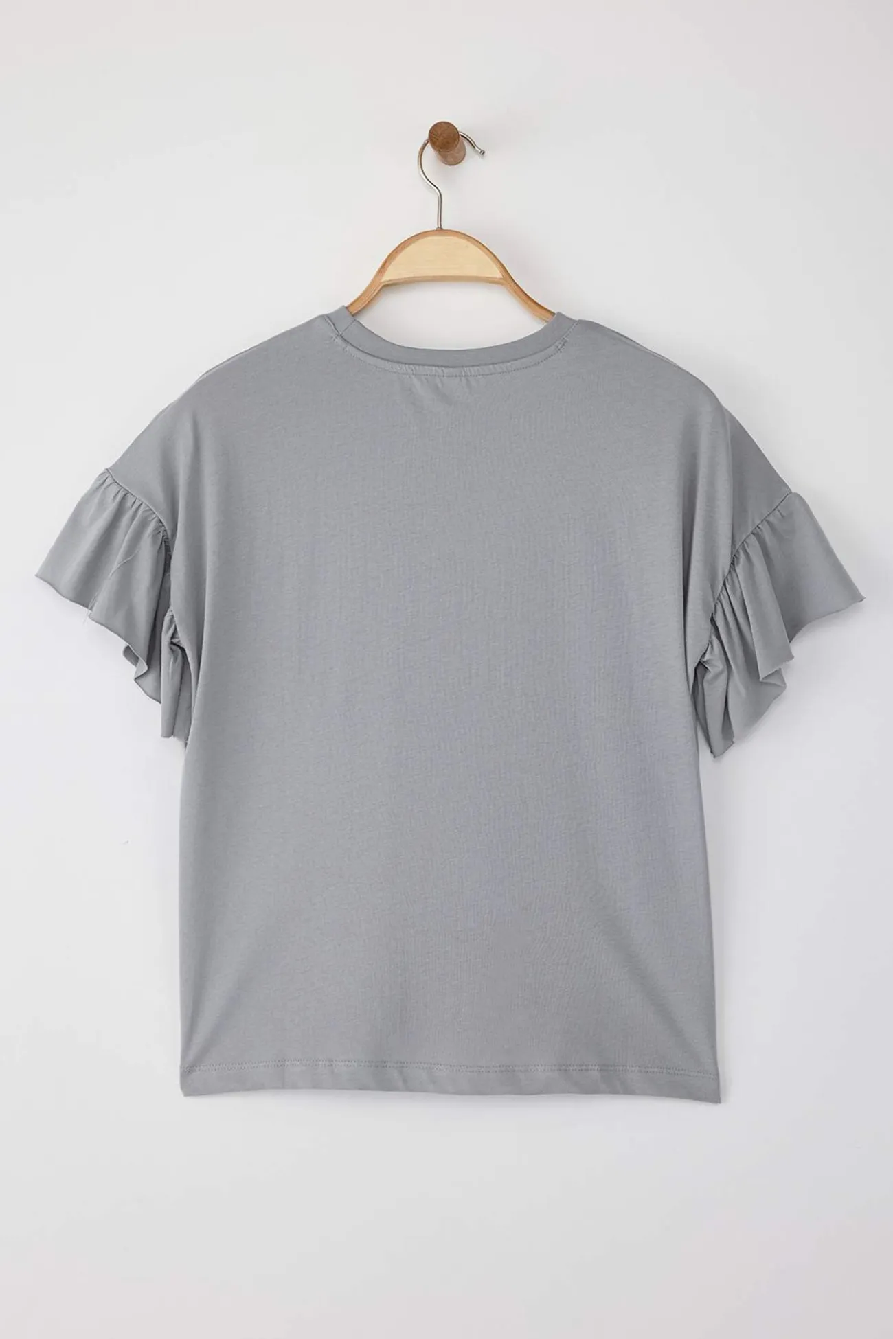 Camiseta de manga corta volantes