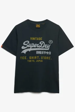 Camiseta manga corta b&aacute;sica con logotipo grande