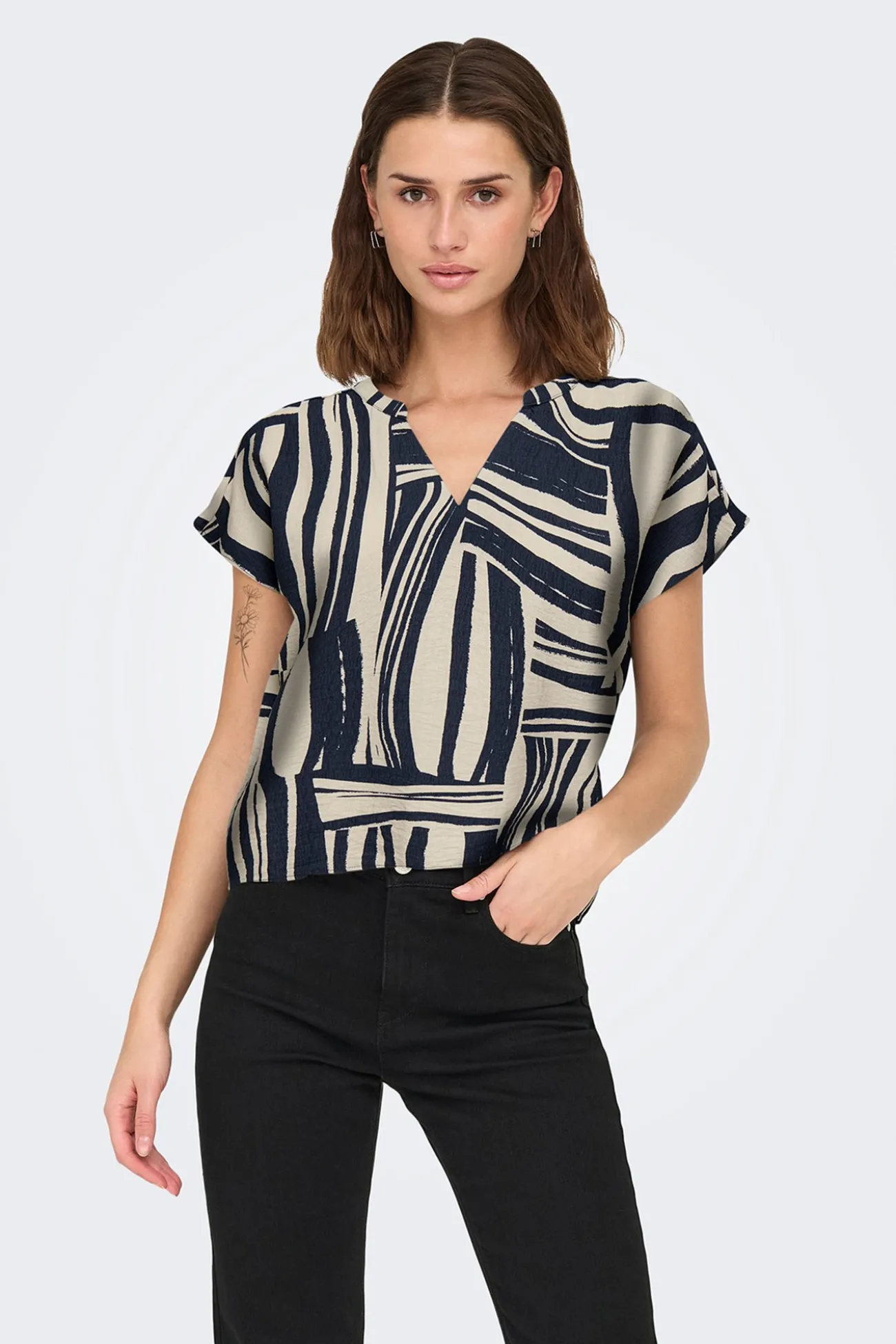 Camiseta manga corta fluida
