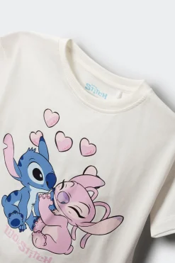 Camiseta manga corta Lilo & Stich ni&ntilde;a