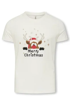 Camiseta manga corta navidad de niña