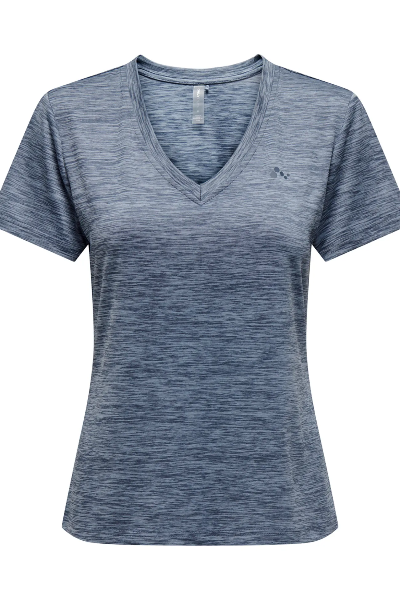 Camiseta manga corta y cuello V, y con tejido efecto lavado