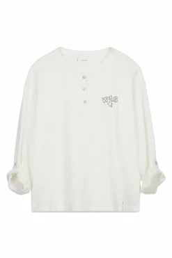 Camiseta manga larga 100% algod&oacute;n blanca