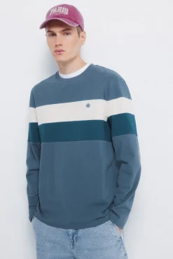 Camiseta manga larga piqu&eacute; cortes